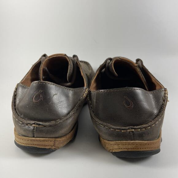 Olukai Shoes Ohana Lace Up Nubuck Leather Slip Ons Loafers Mens Size 8.5 Loafer main image 7